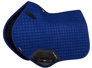 LeMieux ProSport Lustre Close Contact Schabracke, Wildlederverschlüsse, quadratisch gesteppt, D-Ring-Schlaufe L Benetton Blue