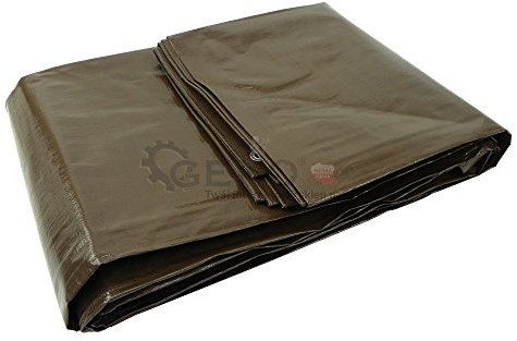 Geko G70706 - Telone in polietilene, 2 x 4 m, colore: Marrone
