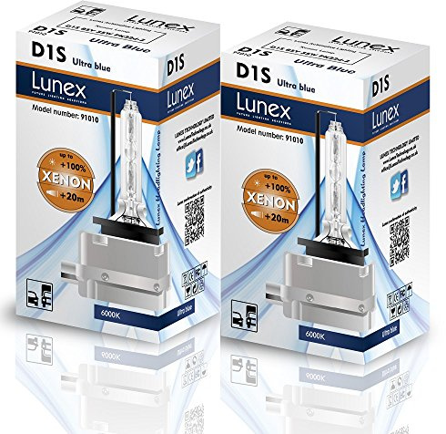 Lunex D1S Headlight Lamp Xenon Replacement Bulbs (6000K)