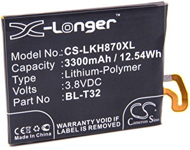 vhbw 1x Akku kompatibel mit LG AS998, AS993, G6 TD-LTE, G6, G600K, H872, H871, H870DS, H870 Handy Smartphone Telefon (3300 mAh, 3,8 V, Li-Polymer)