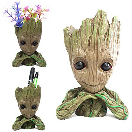 WELLXUNK Pot de Fleurs, Pots de Fleurs et Porte-stylos, Grande Figurine de déco pour Aquarium, Cadeaux pour Enfants