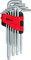 Torx-Winkelstiftschlüssel-Satz, lang, 10-tlg