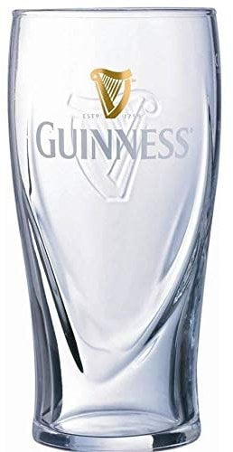 Official Guinness 20oz Pint Beer Glass, Strong and Durable for Bar Or Home