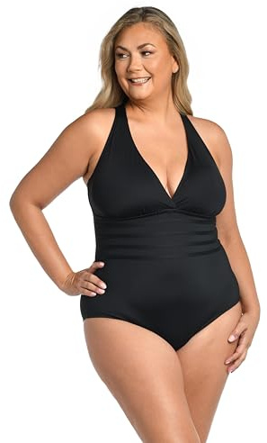 La Blanca Women's One Piece Swimsuit Multi Strap Cross Back Tummy Control Island Goddess