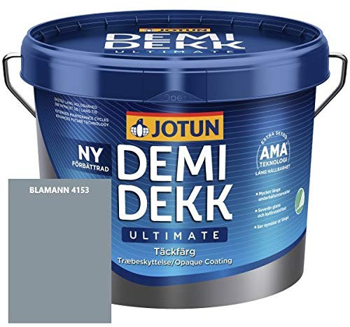 JOTUN DEMIDEKK ULTIMATE Täckfärg Holz-Farbe | Wetterschutz-Farbe | Holzschutz-Farbe | Absolute Premium-Qualität |3 Liter BLAMANN 4153