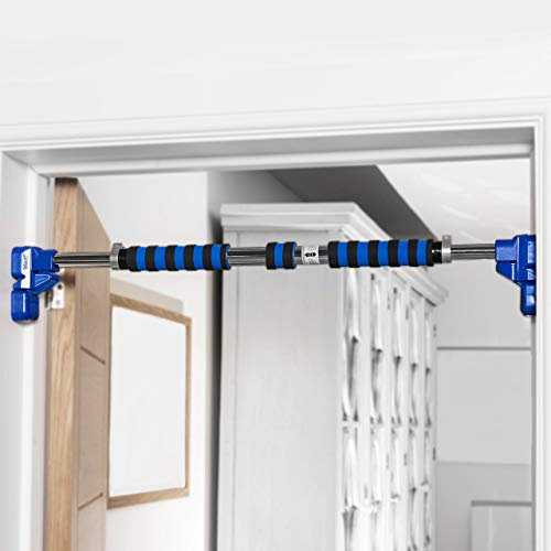 METIS Verstellbare Klimmzugstange | Türrahmen Stange | Heimtraining - Oberkörpertraining | Chinning Bar | Klimmzugstange Türrahmen ohne Schrauben | Klimmzugstange Tür (110cm-130cm)