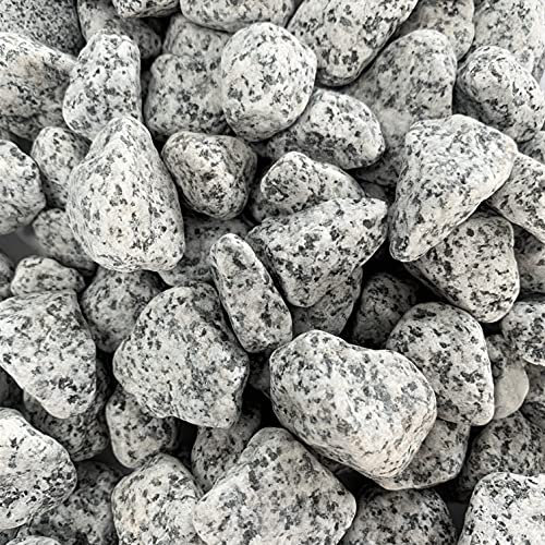 DRAGIMEX dio NATURSTEINE gerundet, Dekorationssteine, Granit 20-40mm, 1 kg. GRAU