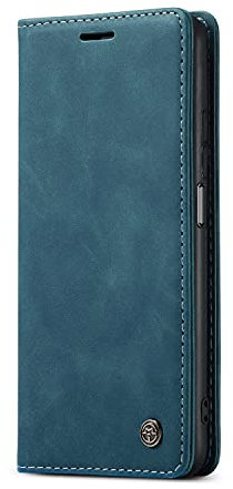 Chocoyi Schutzhülle aus Kunstleder für Xiaomi Redmi Note 10 5G / Poco M3 Pro, Schutzhülle, PU-Leder, Magnetverschluss, Kartenfächer, Standfunktion, Blau