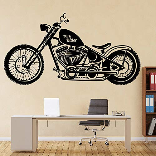 QIANGTOU Reiter Motorrad Wandaufkleber Teen Room Dekoration Kindergarten Kinderzimmer Motorrad Vinyl Moderne Wandaufkleber 142x75cm