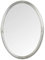 MO.WA Wandspiegel oval 57 x 67 Blattsilber Klassischer Spiegel Silber Ovaler Dekospiegel Dekorativer Spiegel Hängespiegel im Antiken Stil