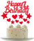 Personalised Cake Toppers for Baby Girl 1st Birthday - Red Glitter Decoration for Cupcakes & Cakes