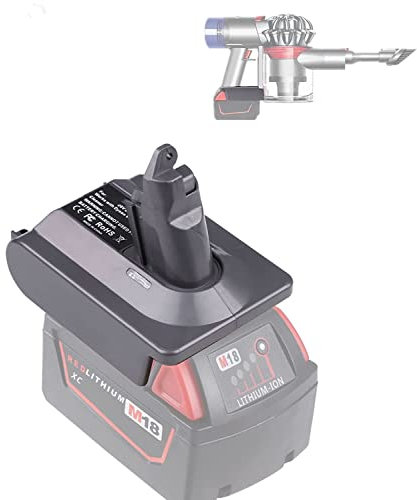 TEPULAS For Dyson V6 Battery Replacement Adapter for Milwaukee 18V Lithium Battery Compatible with Dyson V6 SV03 SV06 DC58 DC59 DC61 DC62 DC72 Absolute Animal Motorhead Vacuum Cleaner