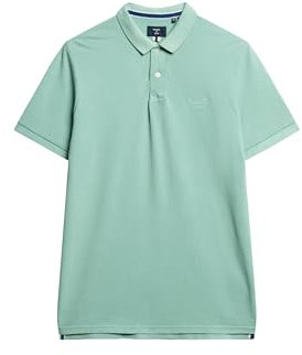 Superdry Herren Polo LISO Kapuzenpullover, Frische Minze, M