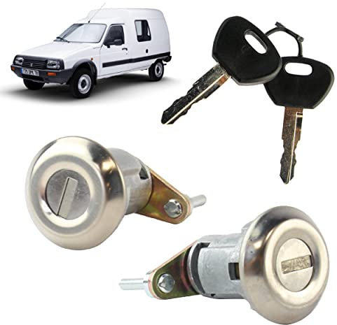2 serrures de Porte compatibles pour Citroen C15 (1984-2006) Avant Gauche et Droite | Barillet de Porte avec Double de clés | 9170CY | 9170AW | 9170AX | 9170FY