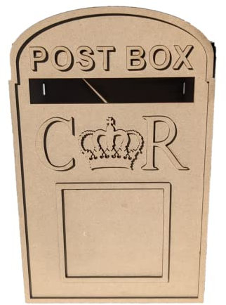 LaserSmith Wedding Post Box, CR, Flat Pack, Unpainted MDF for Cards etc