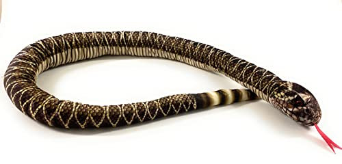 Onwomania Klapperschlange Schlange Tier 150cm Plüschtier Kuscheltier Stoff Tier Mehrfarbig