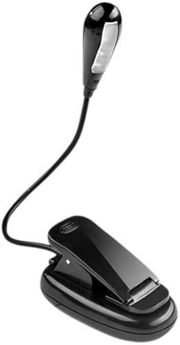 St Helens Home and Garden Battery (3 x AAA) or USB Powered Book Light with Ultra Flexible Bright LED Head, Sturdy Clip and 1m USB Lead
