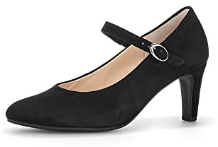 Gabor Damen Riemchen Pumps, Frauen Absatzschuhe,Ausgehschuhe,Abendschuhe,Court Shoes,stöckelschuhe,Spangenpumps,Mary-Jane,schwarz,38 EU / 5 UK