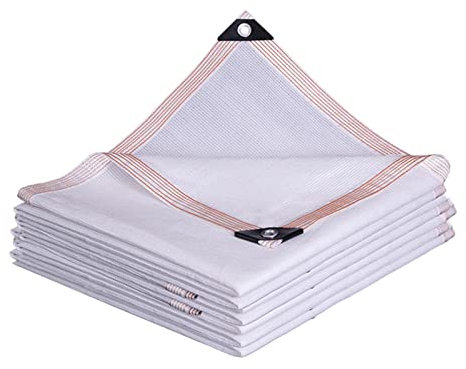 80% Schattiernetz Gewächshaus Weiß Sonnensegel 1.5x3m 2.5x4m 3.5x5m 6.5x8m 8.5x10m 10.5x12m, Sonnenschutz Garten Mit ösen, Schattierungsnetz für Pflanzen, Terrasse, Auto, Scheune, Balkon ( Size : 2.5x