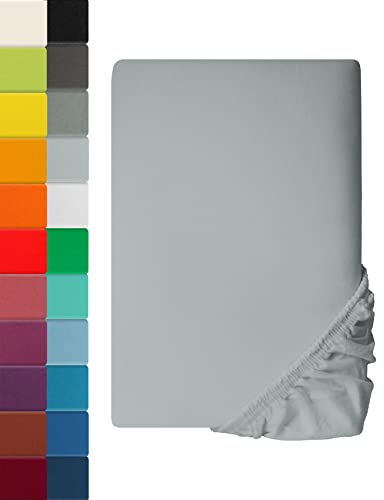 Premium Spannbettlaken MIA Silber | 180-200 x 200cm - 100% Baumwolle