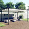 Keketa Pavillon mit Ausziehbarem Dach Pergola mit Schiebedach Pavillon Überdachung Gartenpavillon Terrassendach Wasserdicht Sonnendach für Garten Terrasse 4x3 m Creme