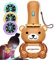 Eastuy Taschenlampen Kinder,Kleine Taschenlampen Bärenform - Story Torches Light Toy Slide Lamp mit 24 Bildern Educational Learning Bedtime Night Light für Kinder