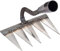 Garden Harke, Gartenrechen, Laubharke, Unkraut Abzieher Werkzeug, Blumenbeete, Gemüsepflügen, Pflanzen, Farmprozess, Gartenhacke Für Jäten/Lockern/Säen (ohne Stock) (Hacke mit 5 Zähnen)