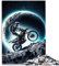 Astronaut fährt Motorrad, Holzpuzzle für Erwachsene, 1000 Teile, für Erwachsene und Kinder ab 12 Jahren, tolles Geschenk, 29,5 x 19,7 Zoll/75 x 50 cm.