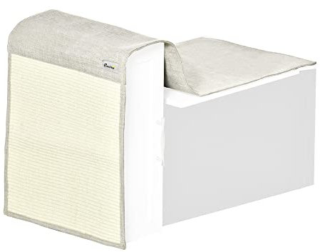PawHut 2er Kratzmatte Kratzschutz Sofa Sisal Kratzteppich für Katze Sessel Couch Katzenkratzmatte Beige+Grau 130 x 45 x 0,3 cm