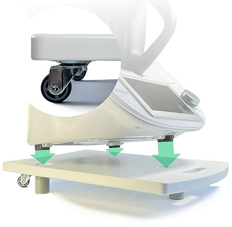 STAFECO Gleitbrett für Thermomix Holz 100% TM6 TM5 Zubehör Rollbrett Slider müheloses Verschieben & sicherer Stand Geöltes Brett (Weiß)