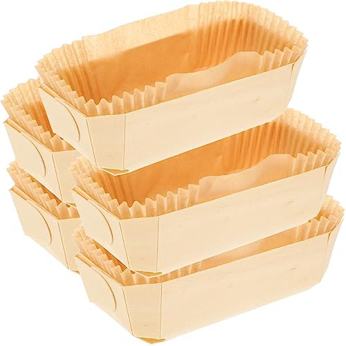 UPKOCH Lot de 10 moules à pain rectangulaires avec insert en papier - Moule à pain rectangulaire avec insert pour micro-ondes