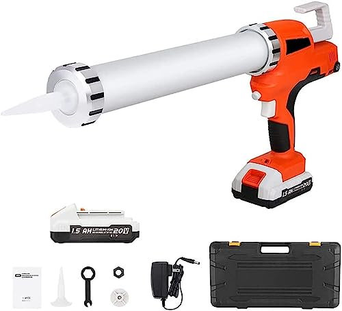 Battery Powered Cordless Caulking Gun, For 10-20oz Cartridges & Sausage Packs - Ideal Sealant Caulk Adhesive Gun For Home Improvement