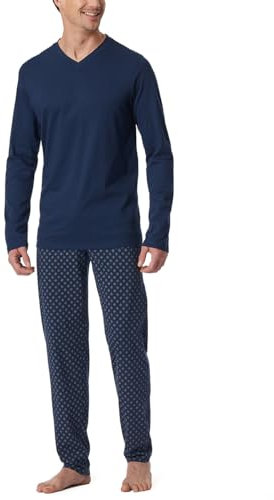 Schiesser Herren Schlafanzug lang-Nightwear Set Pyjamaset, Admiral_182199, 53