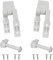 Haidong Bisagra de plástico para asiento de inodoro para repuesto de tapa de inodoro (blanco) 1 juego
