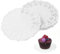 Teaaha 150 Stück Tortenspitze Klein, 4,5'' Tortenspitze klein Rund, Rund Lace Papierdeckchen Spitze Deckchen Für Lebensmittel Rundes Papier Tischsets für Kuchen Tabletts Crafts Party Hochzeit (Weiß)