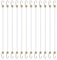 Piriuuo 12 Pcs White Bungee Cords With Hooks, 11 Inch Heavy Duty Bungee Straps Strong Elastic Rope Small Bungee Cords Rubber Strap For Camping Luggage Rack Car Tents Bikes Rvs