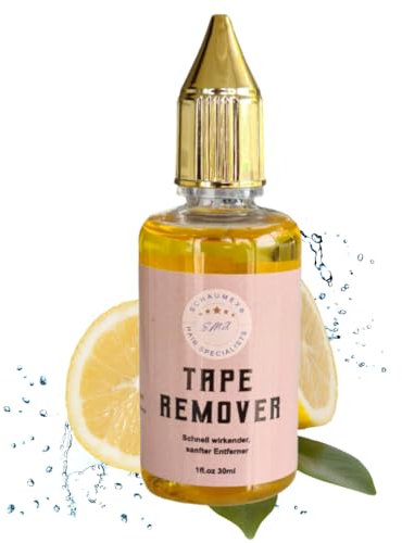 Tape Entferner für Perücken, Extensions und Haarersatz, Lösungsmittel zum Entfernen von Kleberückständen, Klebeband und Kleber von Haut und Haarteil, Remover mit Zitrusduft