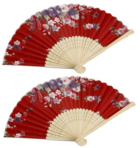 RORPOIR Unique Chinese Decorative Fans Folding Hand Fans for Wedding Party Home Decor Stage Performance