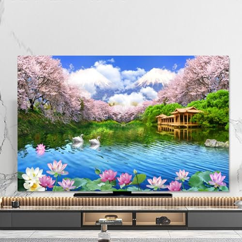 Housses pour Téléviseurs 32-85 Pouces Paysage de Bord de Mer Housses pour Écrans TV/PC Housse D'écran Protection TV Housse Anti-Poussière pour LED LCD, Décoration Intérieure(Color:color4,Size:8