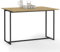 IDMarket - Table Console 2en1 Repliable 110 cm Detroit 4 Personnes Design Industriel