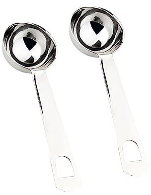 Ciieeo 2piezas Cuchara Medidora De Fruta Inoxidable Cucharilla Medidora Para Ensaladas Plateadas