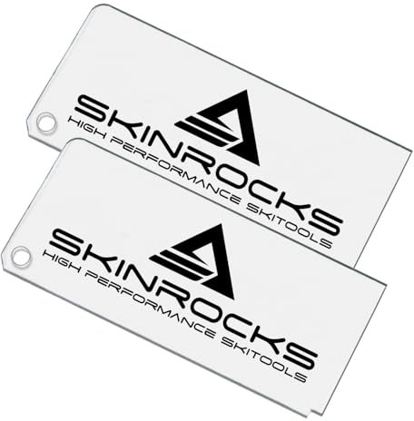 SkinRocks 3mm Plexi Ski Wachs-Abziehklinge 2er Set - Perfekte Pflege für Ski