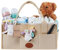 Bedzzatore Khaki Baby Caddy Organizer, Diaper Caddy for Newborn Essentials, Portable Storage Basket for Changing Table and Nursery