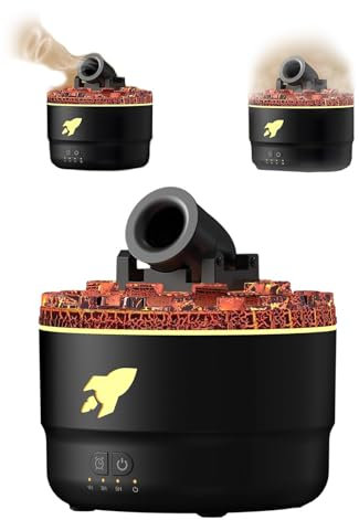Cannon Humidifier Aromatherapy Diffuser with Colorful LED Lights, Mini Electric Oil Air Diffusers for Home Bedroom Room, 2 Modes with Timer and Automatic Shut Off When Water Is Low (Black)