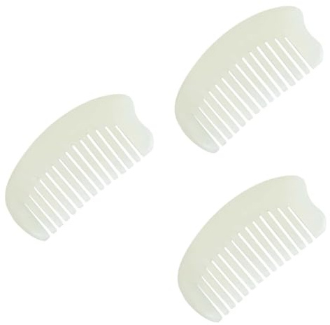 Beavorty 3 natürlicher Jadekamm handarbeitskorb Massagekamm Massage-Haarkamm Kopfmassagegerät Styling Gesicht Bürsten Föhnbürste entwirren Kämme Ratte Entwirrer Haarkamm für Frauen
