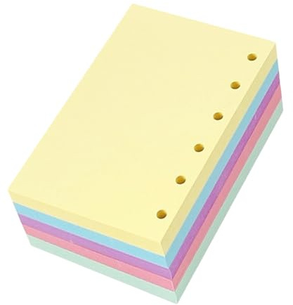 Generisch Farbiges A7 Nachfüllpapier 250 Blatt 6-loch Liniert Dickes Papier Für Ringordner Planer Organizer Schreibwaren