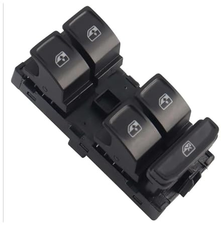 Botonera Elevaluna Para SEAT León 2013-2018 Interruptor De Botón Control Principal La Ventana Eléctrica Coche Ventana Botón(NoelectroplateRed)