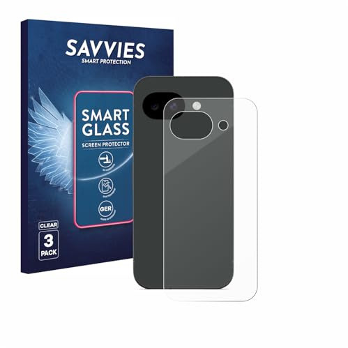 Savvies Schutzglas für Google Pixel 10a | (Rückseite) 3 Stück Transparenter Displayschutz Made in Germany Panzer Schutz Glas 9H Schutzfolie Klar Einfache Montage