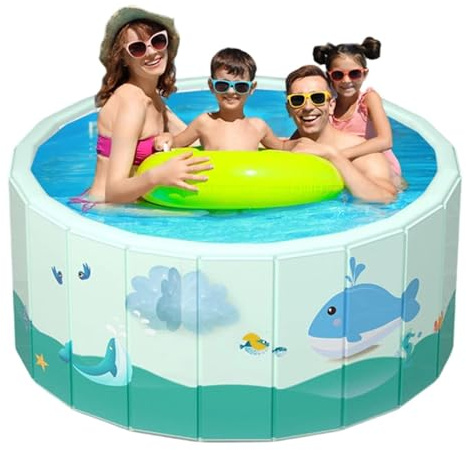 Piscina Pieghevole,Vasca Da Bagno In PVC Non Gonfiabile | Piscina Per Bambini - per Bambini Cane Famiglia Animali Domestici Giardino Cortile Esterno Estate Chiesa Centro Feste Abbronzatura
