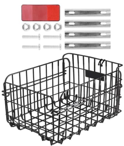 Abnehmbarer Fahrradgepäckkorb Hinten, Faltbar, Stahl, Schnellverschluss